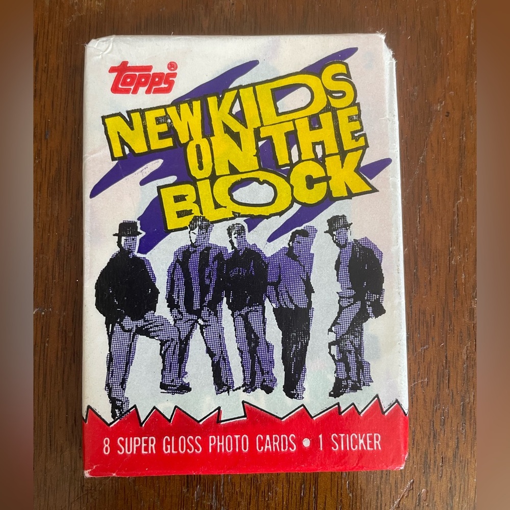 Vintage Topps New Kids On The Block Unopened Trading Cards Pack